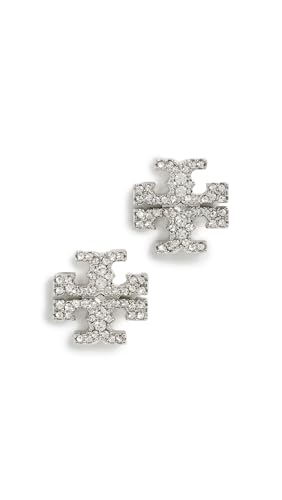 Image of Tory Burch Women's Icon Pave Stud Earrings