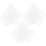 Uonlytech Paquete de 3 Pañuelos Cuadrados de Algodón 100% Puro para Hombre Bandanas Borde de 6 Hilos Tamaño Clásico para Uso Diario y Eventos Formales