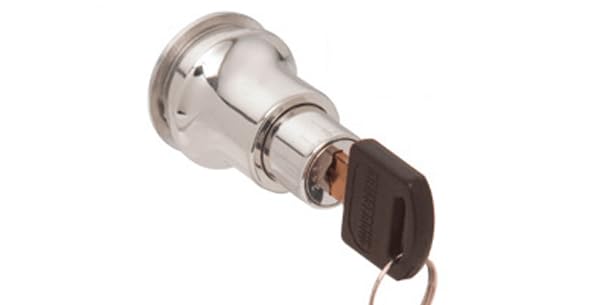 CRL Chrome Plated Lock for Cabinet Glass Doors - Keyed Alike