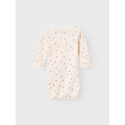 NAME IT Baby - Mädchen Nbfbody 2p Ls Buttercream Hearts Noos, Buttercream, 68
