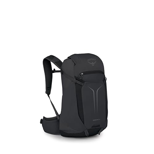 Osprey Sportlite 22L Lightweight Hiking Backpack for Men and Women - Everyday Hiking Bag - Travel Daypack, Raven Black - Detailed View