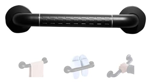 Barres d'appui pour toilettes et rampe de salle de bain PMR en inox noir mat