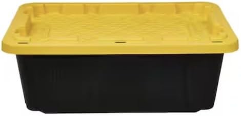 Black and Yellow Lid Storage Tote MS86202