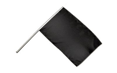 Drapeau noir sur hampe de 60 x 90 cm pour rassemblement officiel
