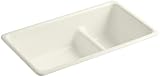 Kohler K-6625-96 33' 2-Bowl Lg/Med Undermount Kitchen Sink Biscuit