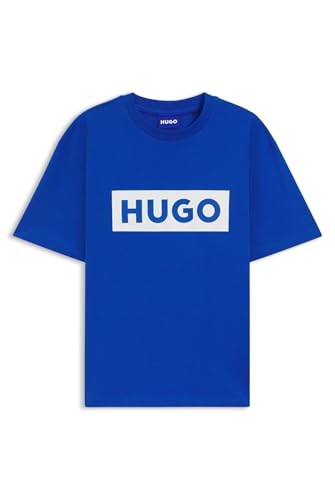 La Mejor Lista de Hugo Boss Azul comprados en linea. 35 HUGO BOSS Camiseta de Punto de algodón con Logo Estampado en Azul Talla M Color Open Blue