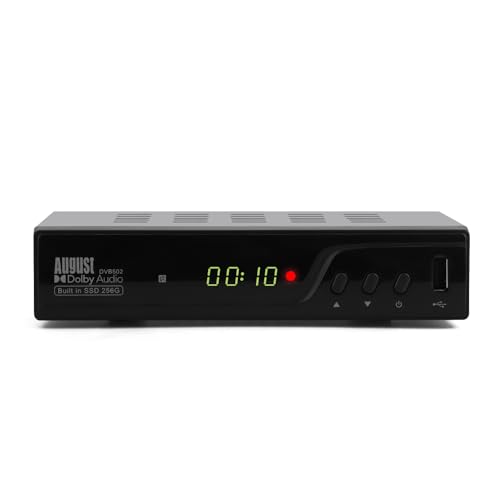 August DVB502 Freeview HD Set Top Box, 256GB SSD