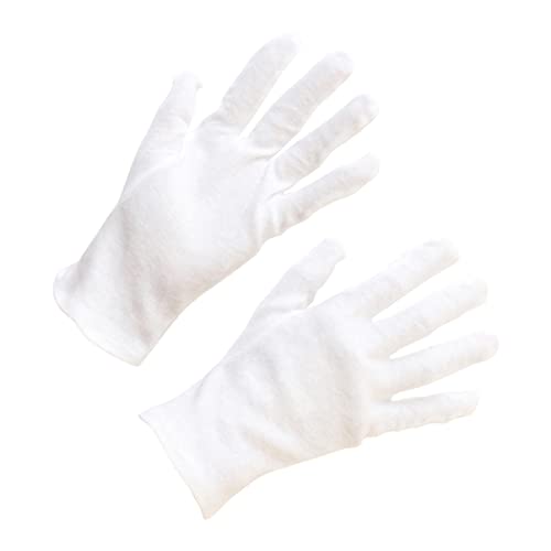 12Pares Guantes de Algodón para Joyería de Guantes Antideslizantes de S para Jardinería Limpieza y Industrial Diseño Cómodo y Reutilizable