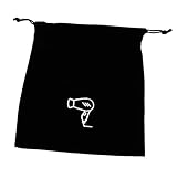 Gatuida 1 Stück Haartrockner Aufbewahrungstasche aus Praktischer Beutel mit Zugband für Schmuck und Kleinteile für Reisen und Zuhause Farbe Schwarz