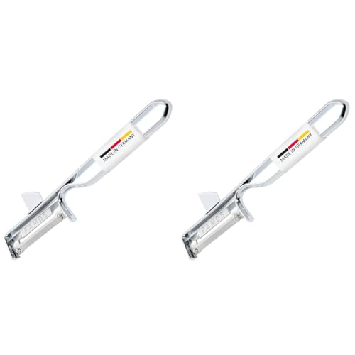 Westmark Éplucheur Universel/Éplucheur Pendulaire avec Ergot affûté, Acier inoxydable/acier, Famos, Argenté, 106122E1 (Lot de 2)