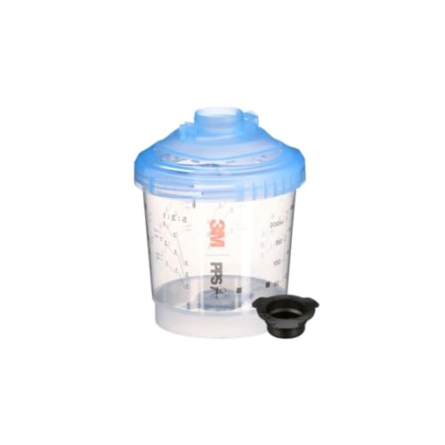 Image of 3M PPS Series 2.0 Vented Spray Cup Kit, Mini, 26161, Ready to Use Vented Cup, Includes 8.5 fl oz Cup, Lids with a 125 Micron Filter Built in for Easy-to-use for Automotive