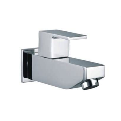 Jaquar Brass Kubix Bib Cock with Wall Flange (Chrome)