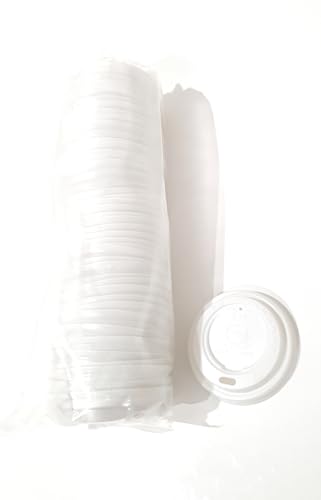 Butterfly Disposable White Lids for 4oz Espresso Piccolo Takeaway Coffee Cup (50 Pack) (Lids White)