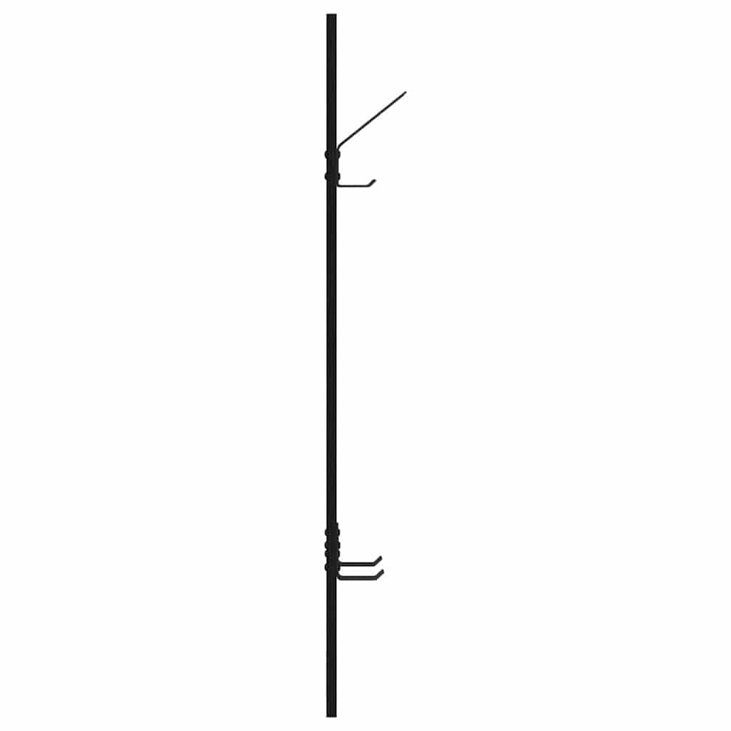 vidaXL Appendiabiti a muro A parete Rovere Nero 20 x 1,5 x 100 cm