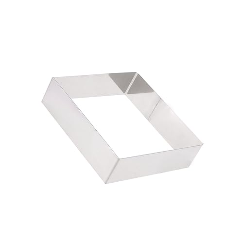 VALICLUD Square Stainless Steel Mousse Cake Ring Cutter Baking Tool for Mousse Desserts Pastry Mould Cookie Dough Fondant and More Reusable High Temperature