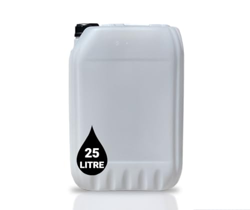 25L Plastic JERRY CAN for Water & Chemicals Storage Container UN Certified Food Grade Stackable with Tamper-Evident Cap Ideal for Outdoor Camping Emergency and Industrial Use