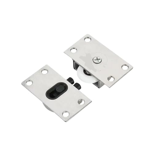 Poulie pour porte de placard coulissante en acier inoxydable avec rail vertical