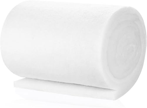 Reicyfang 1 Pc Fish Tank Filter Sponges Aquarium Filter Sponge, Material Media Cotton Cleaning Pad Biochemical Filter Foam for Aquarium Filtration, 1 m * 12 cm Width for Fish Tanks - White