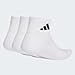 adidas Unisex CUSHIONED SPORTSWEAR ANKLE SOCKS 3 PAIR PACK, white/white/black, 37-40