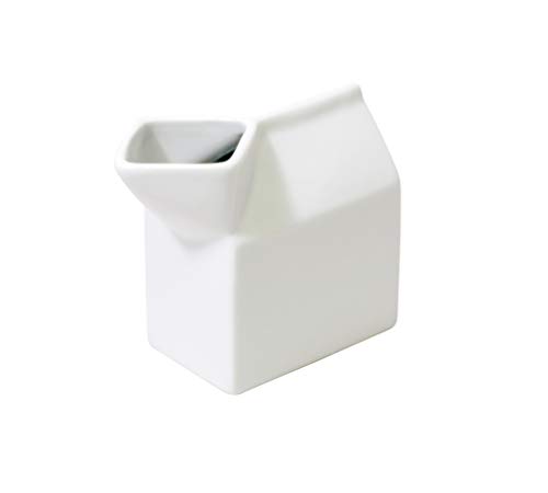HIC Harold Import Co. 58000 HIC Milk Carton Creamer, 6 oz, Porcelain