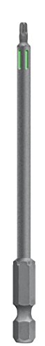 kwb 3-Piece 100mm Torx T10, T15, T20 Bit Set Torsion 123241 - C6.3 Drive, Long-Length Design, Variety Pack