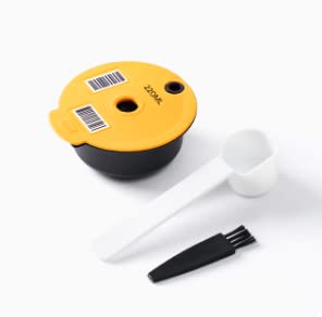 Reusable Coffee Capsules Compatible with Bosch Tassimo Machines Refillable Coffee Filters Coffee Pods K-Cups Coffee Accessories Complete Kit (Y220ml)