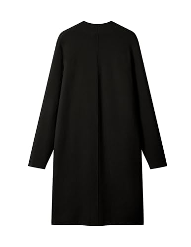 Image of MEROKEETY Women's Open Front Coatigan Sweater Long Sleeve Casual Knit Lapel Cardigan Coat with Pockets