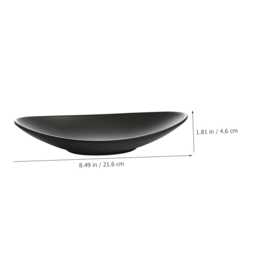 Set 2 Platos Sushi Melamina Negro 8.5x4.45x1.81 in miniatura 2