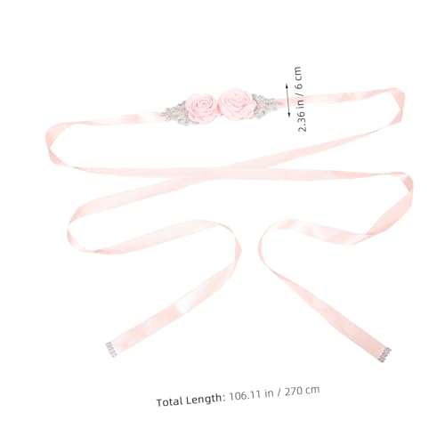 Wedding Sash Belt with Rhinestones for Brides Elegant Floral Design for Formal Dresses Comfortable Fit for All Day Wear for Weddings and Special Occasions2