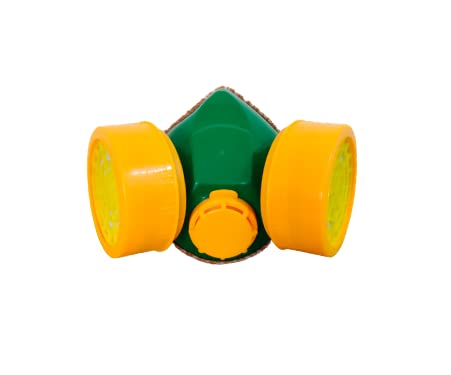DARIT Dust-Proof Paint Gas Mask With Exhaust Double Cartridge Organic Vapours Of Low Toxicity Filter mask (CARTRIDGE MASK GREEN) (B09LLWYWLN) Amazon Price History, Amazon Price Tracker