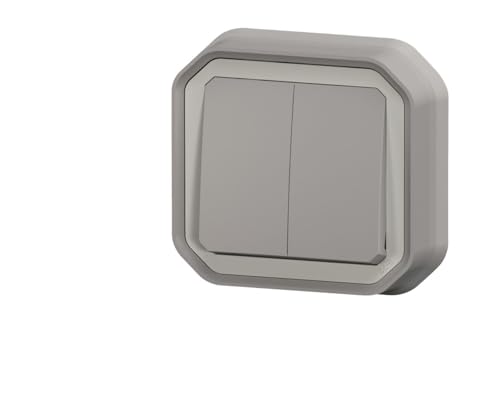 Legrand Plexo 069815L commande double 10A encastré gris, alliance de robustesse et design