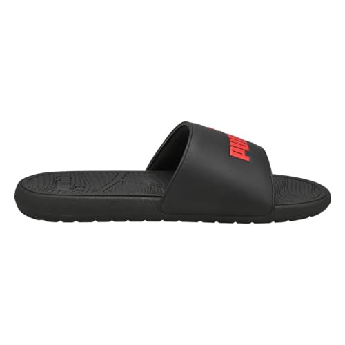 PUMA Men's Cool Cat 2.0 BX Slide Sandal Black/Red 9 Medium US4