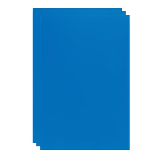 Image of ABS Plastic Sheet 8 x 12 Inch,Flexible Plastic Sheets 1 /12 Inch Thick Thermoplastic Sheet with Leather Texture Dark Blue for DIY Crafts Decors 3Pcs