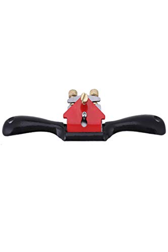 9 Inch Adjustment Woodworking Cutting Edge Plane Spokeshave with Screw Flat Base Metal Blade Working Hand Tool Perfect for Planing Trimming Wood Working Tools Smoothing Plane