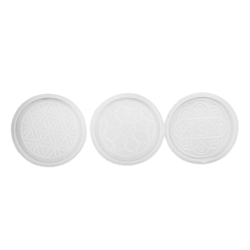 OFFIGAM 3個 シリコン製手作りクラフト型点 柔軟性と耐久性に優れたコースター型 細工がしやすく簡単取り外し 家族や友人への に