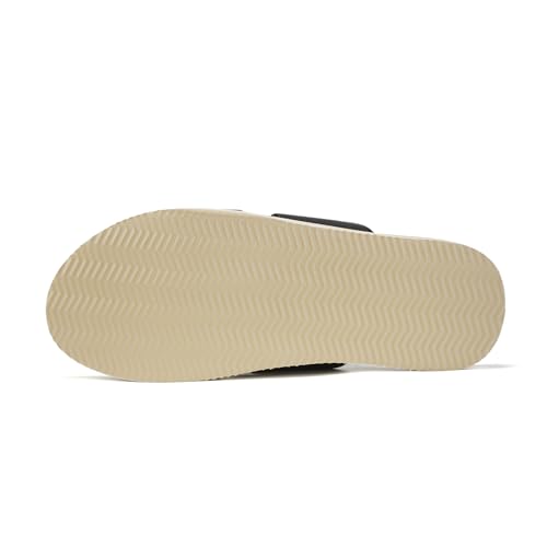 Summer Men Sandals for Leather, Comfortable Flats with Memory Foam Insole, EVA Outsole Non-Slip Casual Fashion H-Slides4