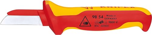 KNIPEX Cable Knife Insulating Multi-Component Handle, 98 54