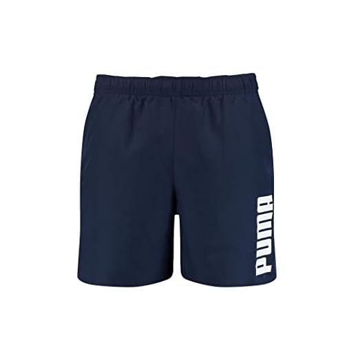 PUMA Mens Men's Mid Shorts Swim Trunks, Navy, Medium