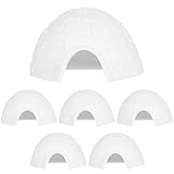 6 Pcs Mini Igloo Figurines Set – Arctic Igloo Toys with Polar Bear & Penguin Figurines, Miniature Winter Decorations for Dioramas, Dollhouse Models, Crafts & Aquarium Scenes