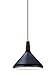 Maxim 11350WNBK Nordic Scandinavian Metal Spun Mini Pendant Ceiling Light, 1-Light 60 Watt, 11" H x 7" W, Walnut/Black
