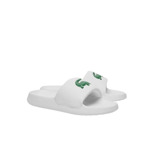 Reviews de Lacoste Blanc comprados en linea. 43 Lacoste Serve Slide 1.0 Sandalia para hombre, Croc blanco y verde, 25.5