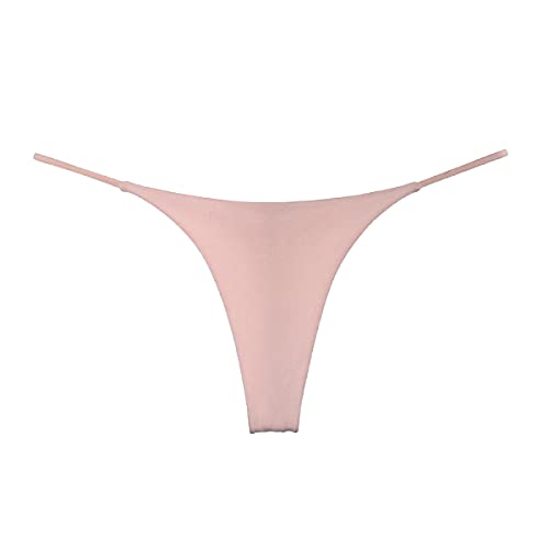 Women Underpants Seamless Thong Temptation Underwear High Waist G-String (M, Pink) #TOP27