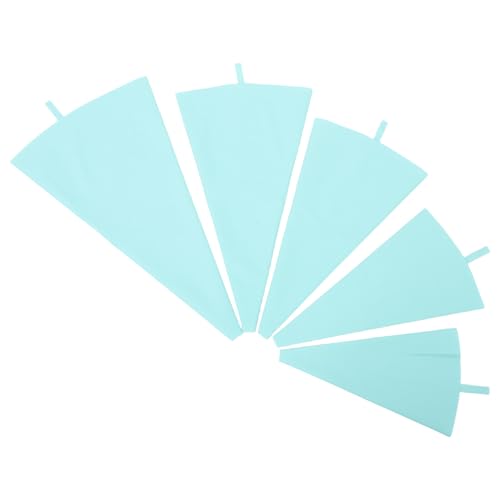 DECORNIJIA 5 Pezzi Poche per Dolci in Silicone Riutilizzabili Sacche per Decorazione Torte Cupcake e Biscotti Resistenti al Calore per Uso Casalingo e