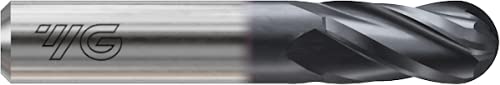 YG - 4FL H-30 Y-Coated Carbide END Mill - 7/16 x 7/16 x 1 x 2-3/4 Ball Nose