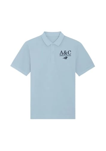 Polo American College USA bleu ciel 12 ans vêtement casual