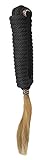 Equitem 23' Nylon Mecate Reins with Horse Hair Tassel & Leather Popper (Black)