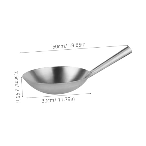 Wok de acero inoxidable VICASKY con mango ergonómico miniatura 2