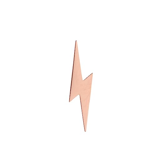 Image of Retro Lightning Charm Stainless Steel Suit Badge Gold Rose Gold Steel Plating Pins