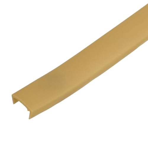 Image of uxcell U Shape Furniture Edge Banding, 3 Meters Self Adhesive Flexible Edging Trim, 5x12mm TPE Edge Guards for Cabinets Furniture Repair Restoration, Beige