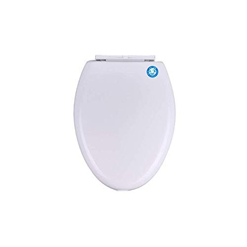 Asiento de inodoro universal grueso y silencioso, tapa para inodoro en forma de O/U/V, blanco, con 40 ~ 44 cm x 36 ~ 37 cm (45 ~ 47 cm x 36 ~ 37 cm)